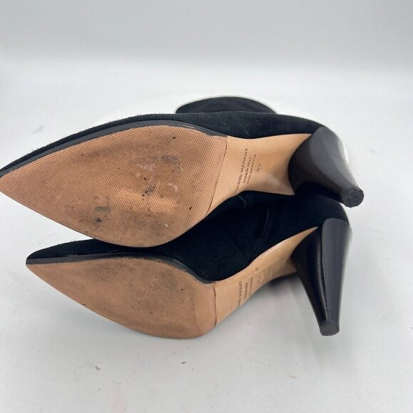 Isabel Marant Leyane Women Size EU 40 US 10 Black Glossed Leather Zip Ankle Boot - Picture 10 of 16